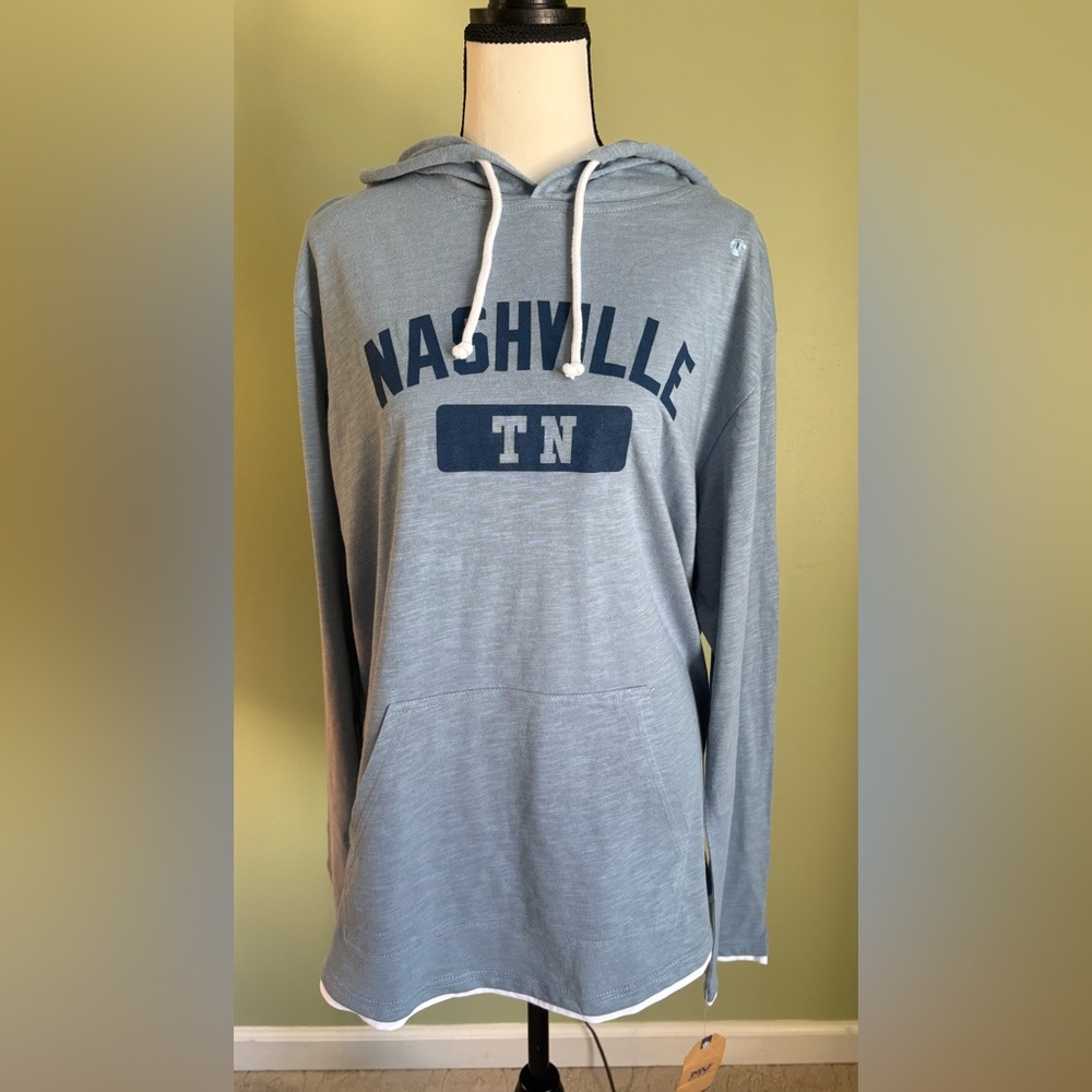 Gray Nashville TN Hooded Tee
